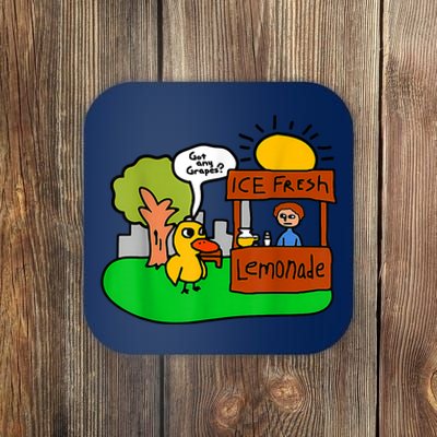 Ice Fresh Lemonade Got Any Grapes Duck Funny Gift Coaster