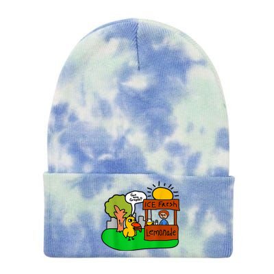 Ice Fresh Lemonade Got Any Grapes Duck Funny Gift Tie Dye 12in Knit Beanie