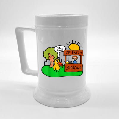 Ice Fresh Lemonade Got Any Grapes Duck Funny Gift Beer Stein