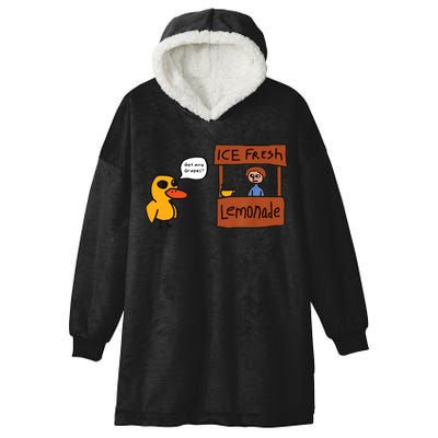 Ice Fresh Lemonade Got Any Grapes Duck Funny Ice Fresh Hooded Wearable Blanket