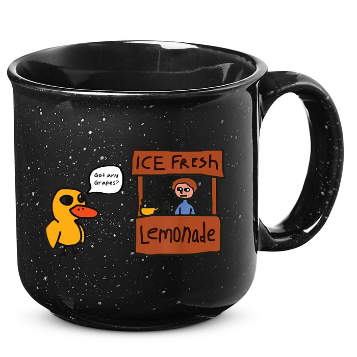 Ice Fresh Lemonade Got Any Grapes Duck Funny Ice Fresh 15oz Campfire Ceramic Mug