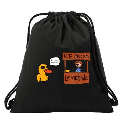 Ice Fresh Lemonade Got Any Grapes Duck Funny Ice Fresh Drawstring Bag
