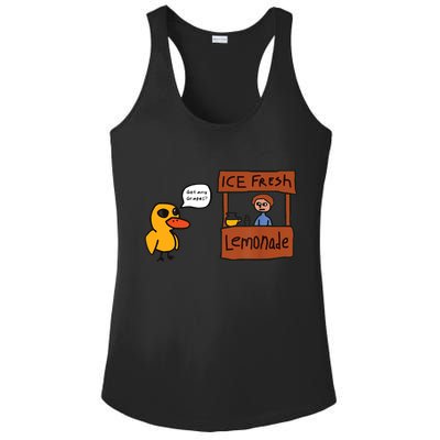 Ice Fresh Lemonade Got Any Grapes Duck Funny Ice Fresh Ladies PosiCharge Competitor Racerback Tank