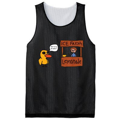 Ice Fresh Lemonade Got Any Grapes Duck Funny Ice Fresh Mesh Reversible Basketball Jersey Tank
