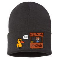 Ice Fresh Lemonade Got Any Grapes Duck Funny Ice Fresh Sustainable Knit Beanie