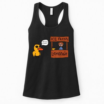 Ice Fresh Lemonade Got Any Grapes Duck Funny Ice Fresh Womens Tank Top