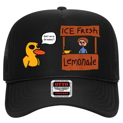 Ice Fresh Lemonade Got Any Grapes Duck Funny Ice Fresh Trucker Hat