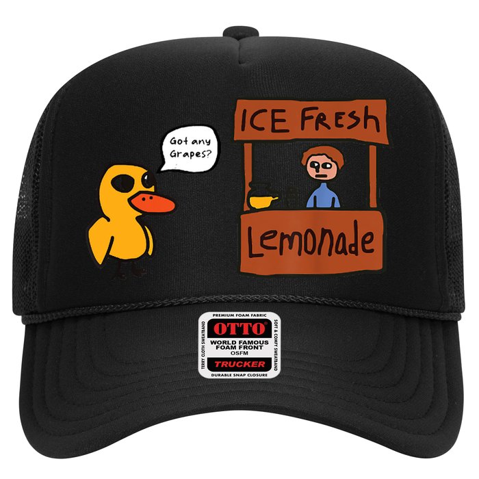Ice Fresh Lemonade Got Any Grapes Duck Funny Ice Fresh Trucker Hat