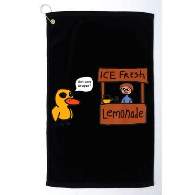 Ice Fresh Lemonade Got Any Grapes Duck Funny Ice Fresh Golf Towel