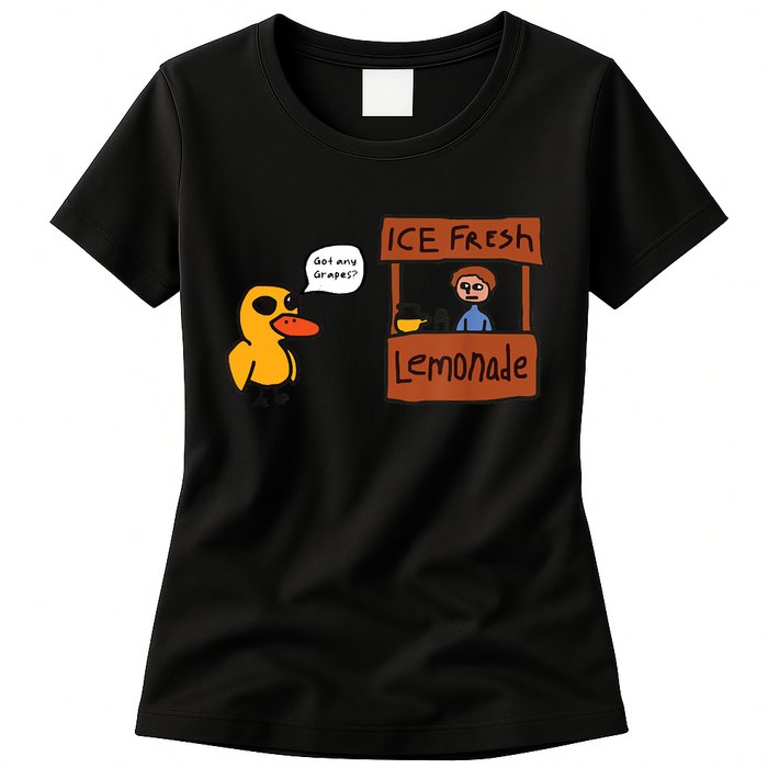 Ice Fresh Lemonade Got Any Grapes Duck Funny Ice Fresh Womens T-Shirt