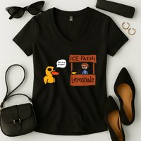 Ice Fresh Lemonade Got Any Grapes Duck Funny Ice Fresh Women's V-Neck T-Shirt