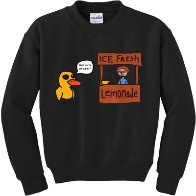 Ice Fresh Lemonade Got Any Grapes Duck Funny Ice Fresh Kids Sweatshirt