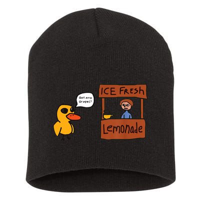 Ice Fresh Lemonade Got Any Grapes Duck Funny Ice Fresh Short Acrylic Beanie