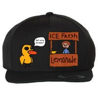 Ice Fresh Lemonade Got Any Grapes Duck Funny Ice Fresh Wool Snapback Cap