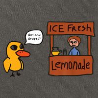 Ice Fresh Lemonade Got Any Grapes Duck Funny Ice Fresh Cotton Canvas Backpack