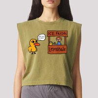 Ice Fresh Lemonade Got Any Grapes Duck Funny Ice Fresh Garment-Dyed Women's Muscle Tee