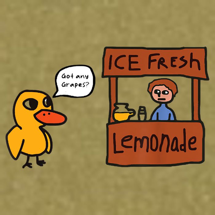 Ice Fresh Lemonade Got Any Grapes Duck Funny Ice Fresh Garment-Dyed Women's Muscle Tee