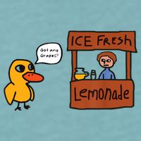 Ice Fresh Lemonade Got Any Grapes Duck Funny Ice Fresh Sueded Cloud Jersey T-Shirt
