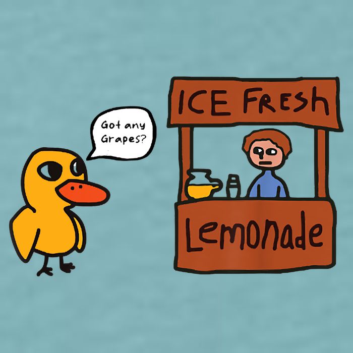Ice Fresh Lemonade Got Any Grapes Duck Funny Ice Fresh Sueded Cloud Jersey T-Shirt