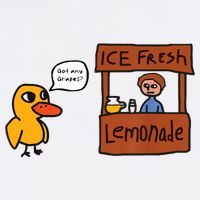 Ice Fresh Lemonade Got Any Grapes Duck Funny Ice Fresh Garment-Dyed Sweatshirt