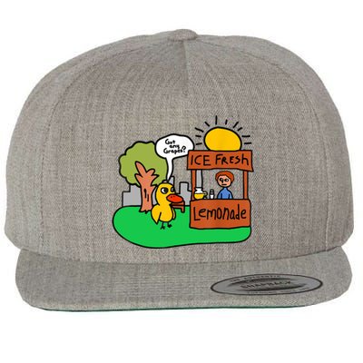 Ice Fresh Lemonade Got Any Grapes Duck Funny Gift Wool Snapback Cap