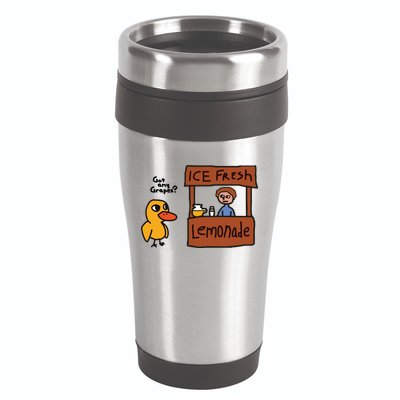 Ice Fresh Lemonade Got Any Grapes Duck Funny Ice Fresh 16oz Travel Tumbler