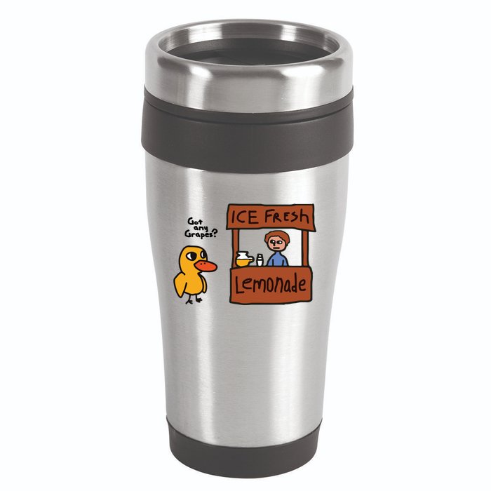 Ice Fresh Lemonade Got Any Grapes Duck Funny Ice Fresh 16oz Travel Tumbler