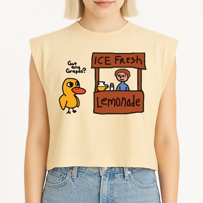 Ice Fresh Lemonade Got Any Grapes Duck Funny Ice Fresh Garment-Dyed Women's Muscle Tee