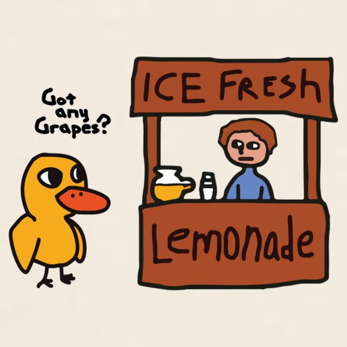 Ice Fresh Lemonade Got Any Grapes Duck Funny Ice Fresh Garment-Dyed Women's Muscle Tee