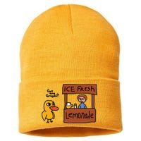Ice Fresh Lemonade Got Any Grapes Duck Funny Ice Fresh Sustainable Knit Beanie