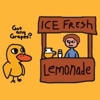 Ice Fresh Lemonade Got Any Grapes Duck Funny Ice Fresh Sustainable Knit Beanie