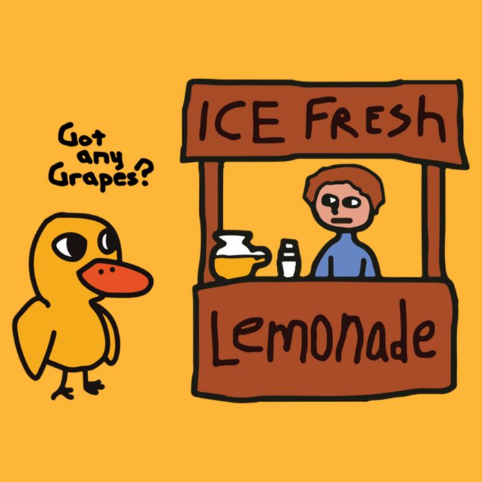 Ice Fresh Lemonade Got Any Grapes Duck Funny Ice Fresh Sustainable Knit Beanie