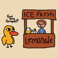 Ice Fresh Lemonade Got Any Grapes Duck Funny Ice Fresh Drawstring Bag