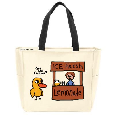 Ice Fresh Lemonade Got Any Grapes Duck Funny Ice Fresh Zip Tote Bag