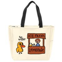 Ice Fresh Lemonade Got Any Grapes Duck Funny Ice Fresh Zip Tote Bag