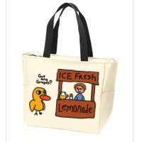 Ice Fresh Lemonade Got Any Grapes Duck Funny Ice Fresh Zip Tote Bag