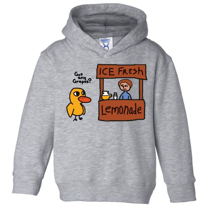 Ice Fresh Lemonade Got Any Grapes Duck Funny Ice Fresh Toddler Hoodie