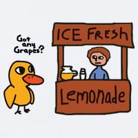 Ice Fresh Lemonade Got Any Grapes Duck Funny Ice Fresh Sueded Cloud Jersey T-Shirt