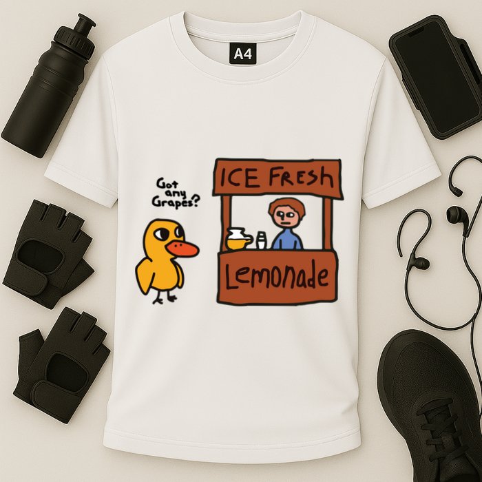 Ice Fresh Lemonade Got Any Grapes Duck Funny Ice Fresh Performance Shirt