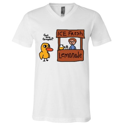 Ice Fresh Lemonade Got Any Grapes Duck Funny Ice Fresh V-Neck T-Shirt