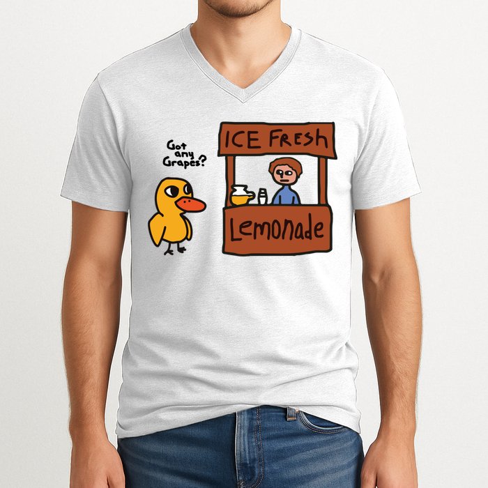 Ice Fresh Lemonade Got Any Grapes Duck Funny Ice Fresh V-Neck T-Shirt