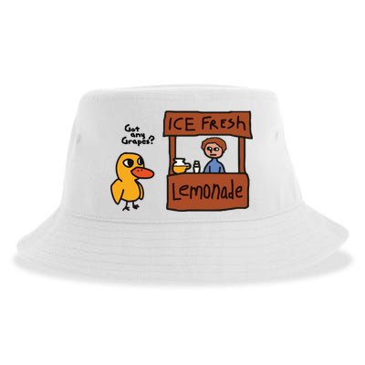 Ice Fresh Lemonade Got Any Grapes Duck Funny Ice Fresh Sustainable Bucket Hat