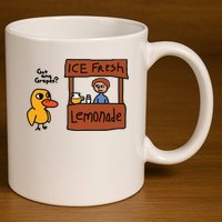Ice Fresh Lemonade Got Any Grapes Duck Funny Ice Fresh 11oz C Handle Ceramic Mug