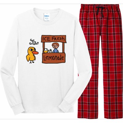 Ice Fresh Lemonade Got Any Grapes Duck Funny Ice Fresh Long Sleeve Pajama Set