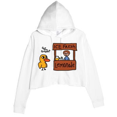 Ice Fresh Lemonade Got Any Grapes Duck Funny Ice Fresh Crop Fleece Hoodie