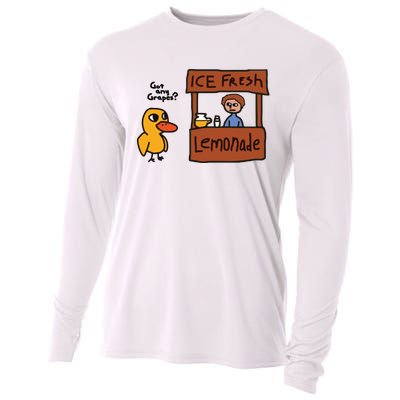 Ice Fresh Lemonade Got Any Grapes Duck Funny Ice Fresh Cooling Performance Long Sleeve Crew