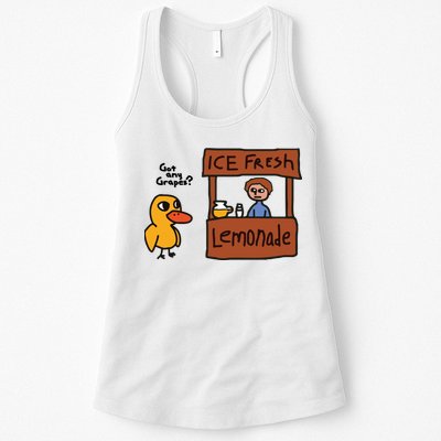 Ice Fresh Lemonade Got Any Grapes Duck Funny Ice Fresh Womens Tank Top