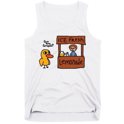 Ice Fresh Lemonade Got Any Grapes Duck Funny Ice Fresh Tank Top