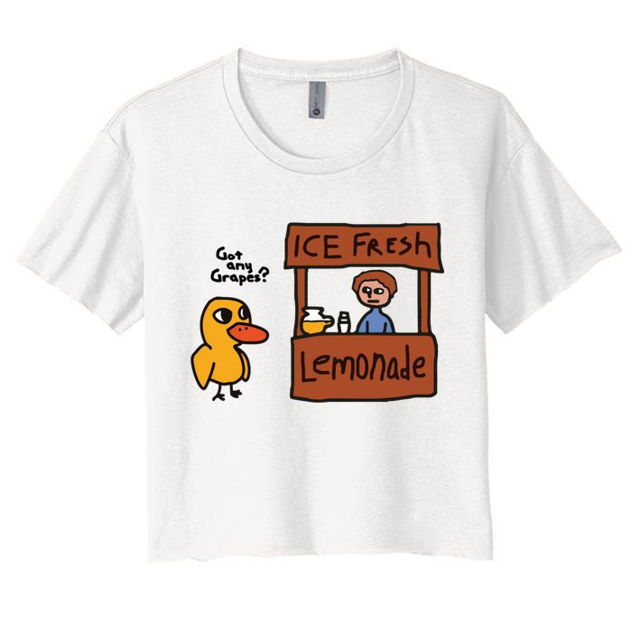 Ice Fresh Lemonade Got Any Grapes Duck Funny Ice Fresh Crop Top