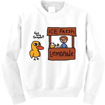 Ice Fresh Lemonade Got Any Grapes Duck Funny Ice Fresh Kids Sweatshirt